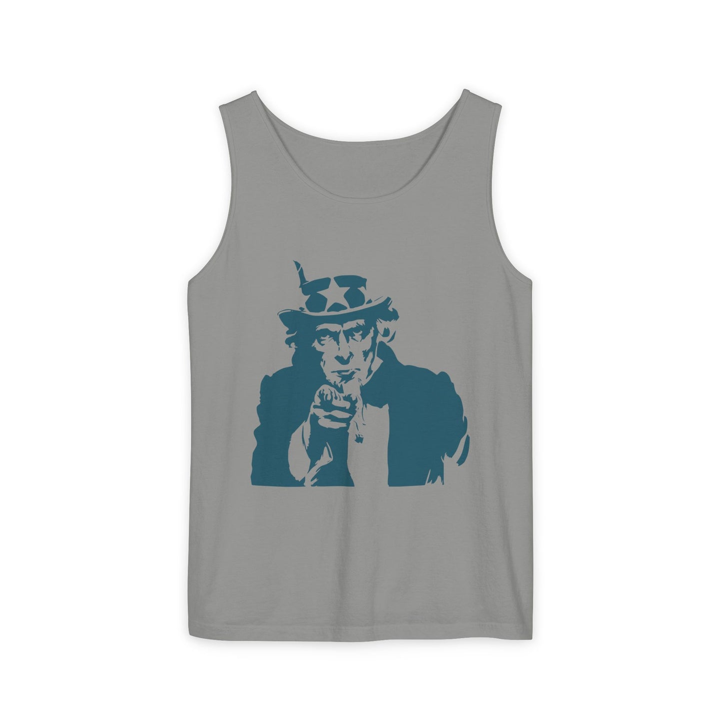 Unisex Garment-Dyed Tank Top with Patriotic Uncle Sam Design | Casual Summer Wear, Holiday BBQ, Independence Day, Gift Idea, Men's and [...]