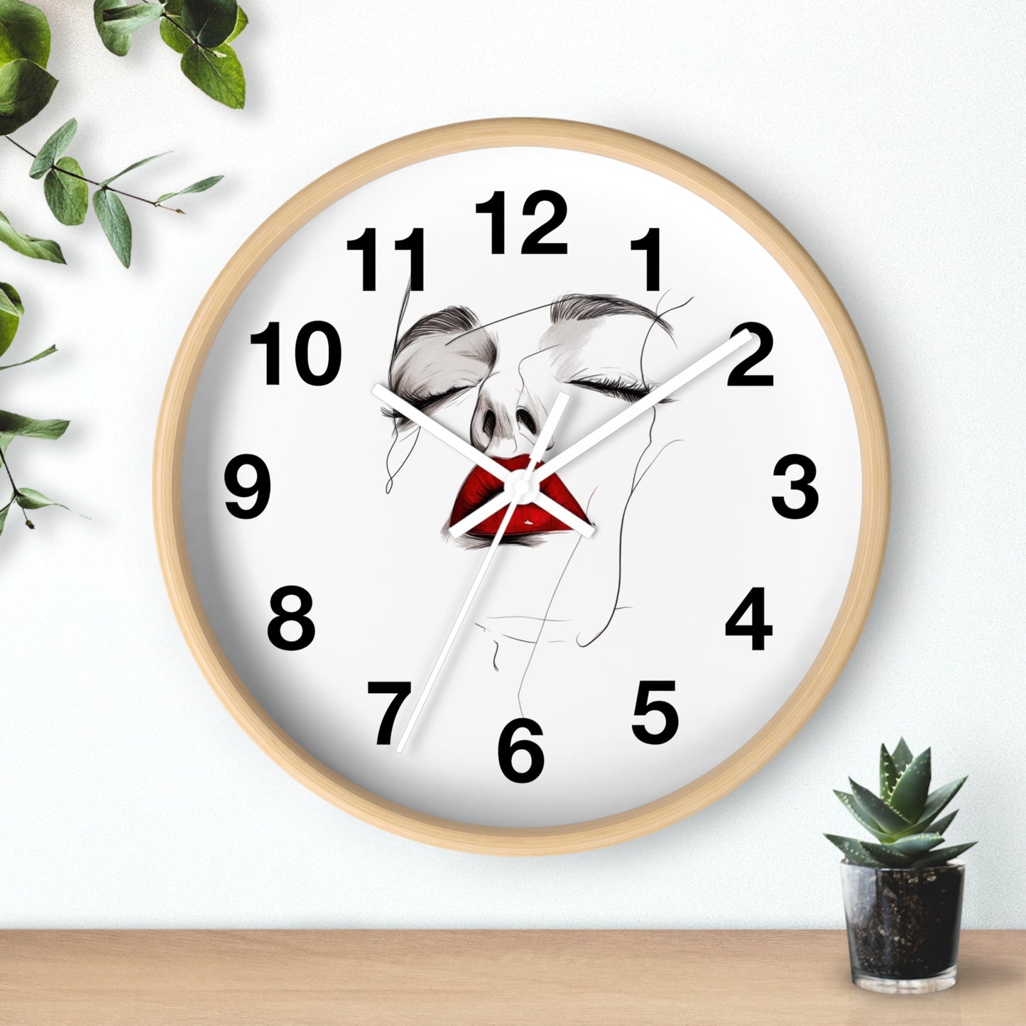 Stylish Art Deco Wall Clock, Modern Home Decor, Unique Gift for Her, Elegant Timepiece, Living Room Art