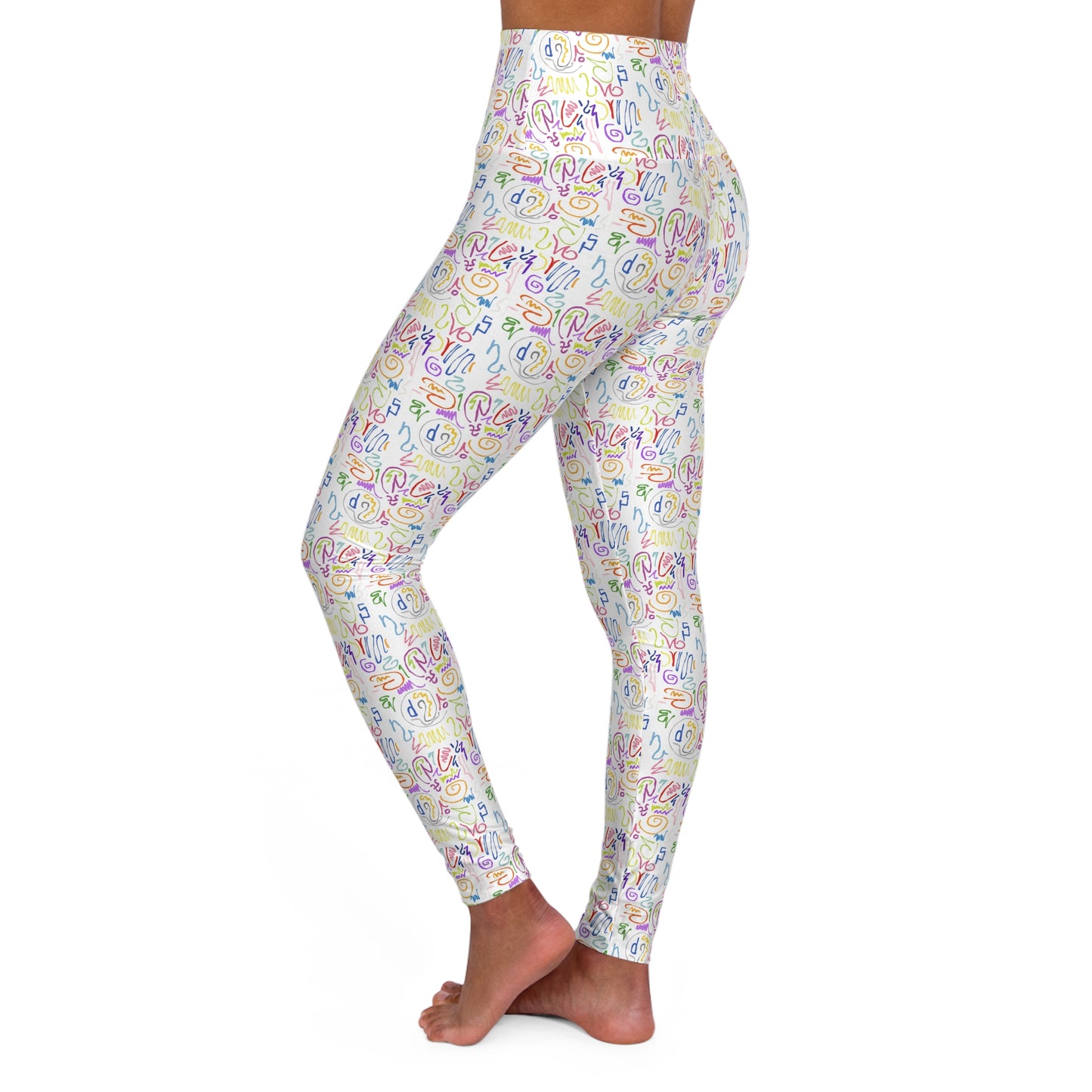 Colorful High Waisted Yoga Leggings, Fitness Apparel, Comfortable Activewear, Yoga Gifts, Trendy Workout Pants