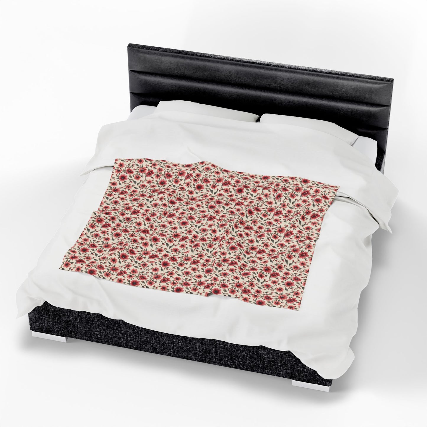 Cozy Floral Velveteen Plush Blanket | Perfect for Home Decor, Gifts, Couch, Travel, Holidays, Soft Throw for Relaxation