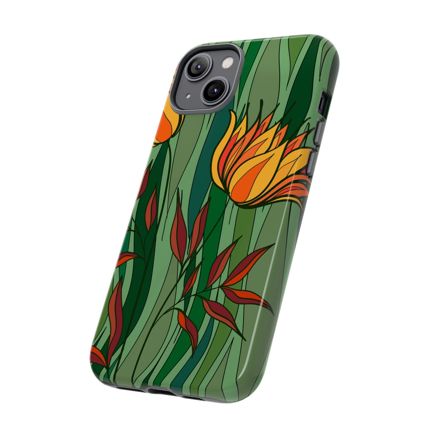 Vibrant Floral Phone Case, Nature-Inspired Tough Case, Eco-Friendly Cover, Unique Gift for Nature Lovers, Spring Decor