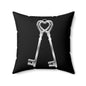 Keys to My Heart Pillow | Cozy Home Decor, Gift for Couples, Wedding & Anniversary Decor, Unique Housewarming Gift, Modern Accent