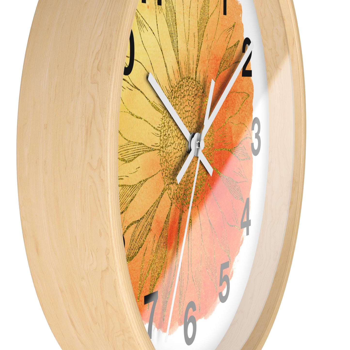 Sunflower Wall Clock, Rustic Home Decor, Floral Clock, Boho Wall Art, Gift for Garden Lovers, Housewarming Gift