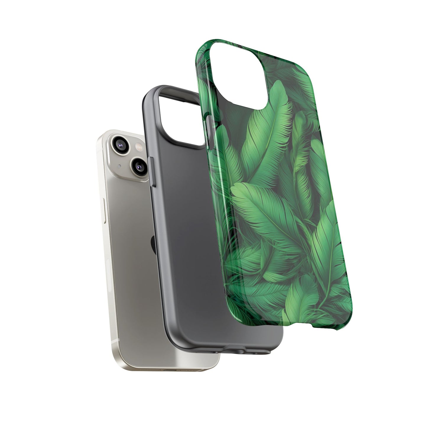 Tough Cases - Tropical Leaf Phone Case, Nature-inspired, Phone Accessory, Gift for Her, Jungle Theme, Eco-Friendly