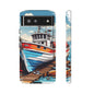 Colorful Fishing Boat Phone Case | Nautical Gift, Marine Design, Coastal Aesthetic, Summer Vibes, Sea Lover's Accessory