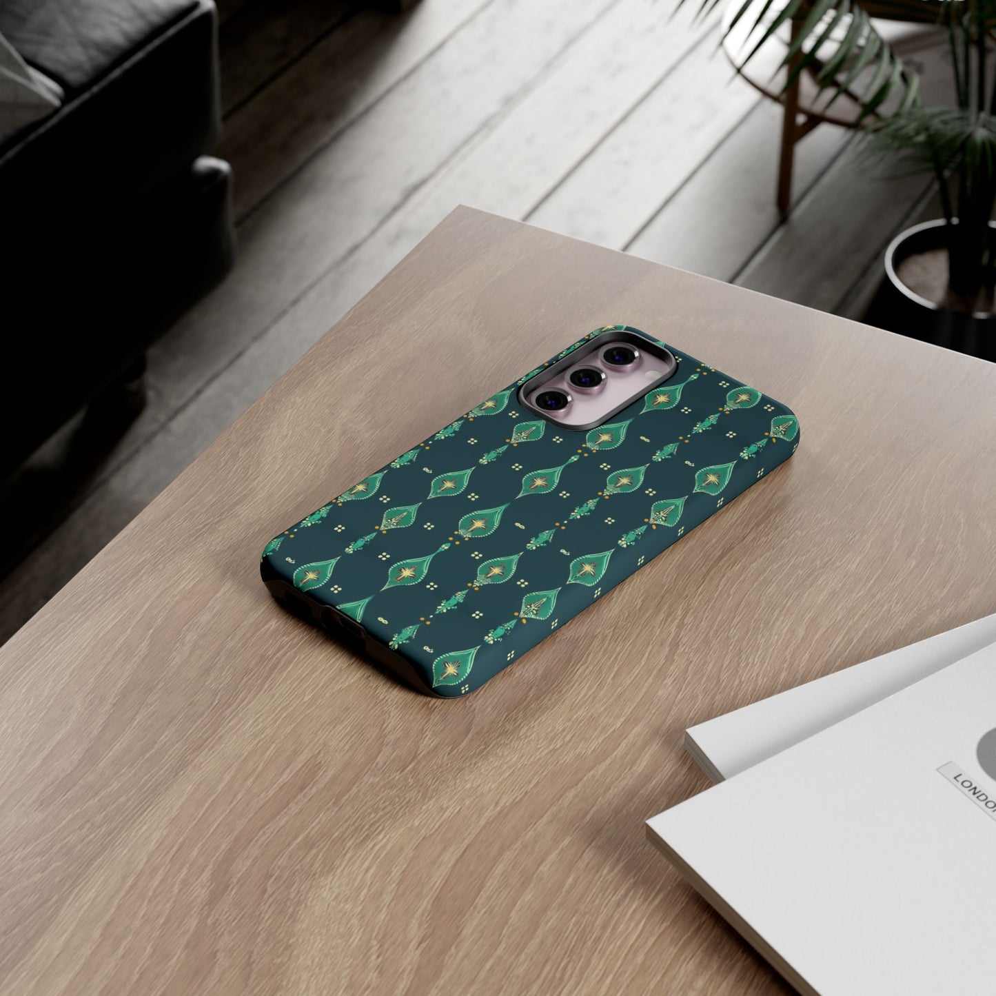 Emerald Boho Teardrop Phone Case