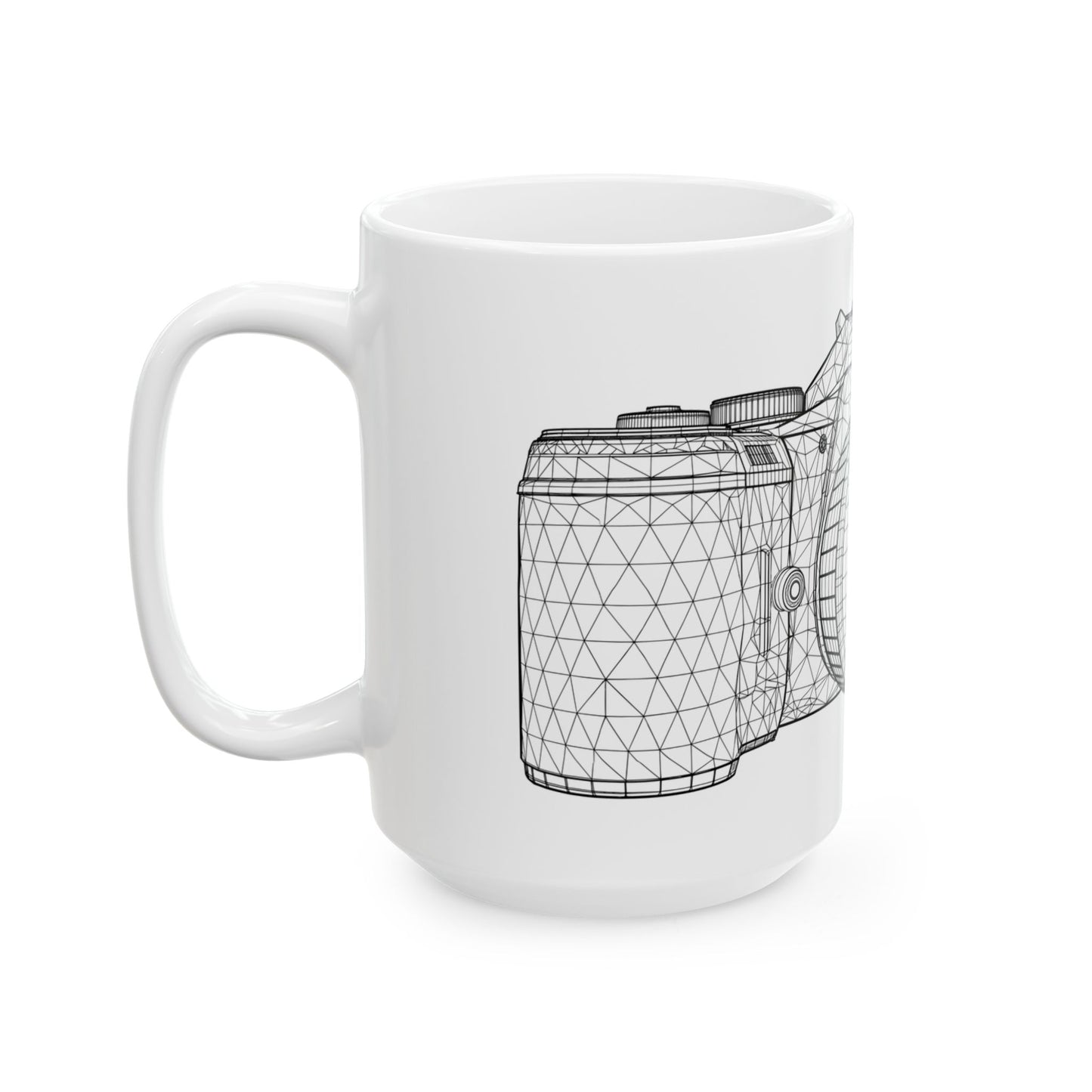 Camera Lens Ceramic Mug - Perfect Gift for Photographers, 11oz & 15oz Sizes, Photography Enthusiast Coffee Cup, Unique Holiday Gift