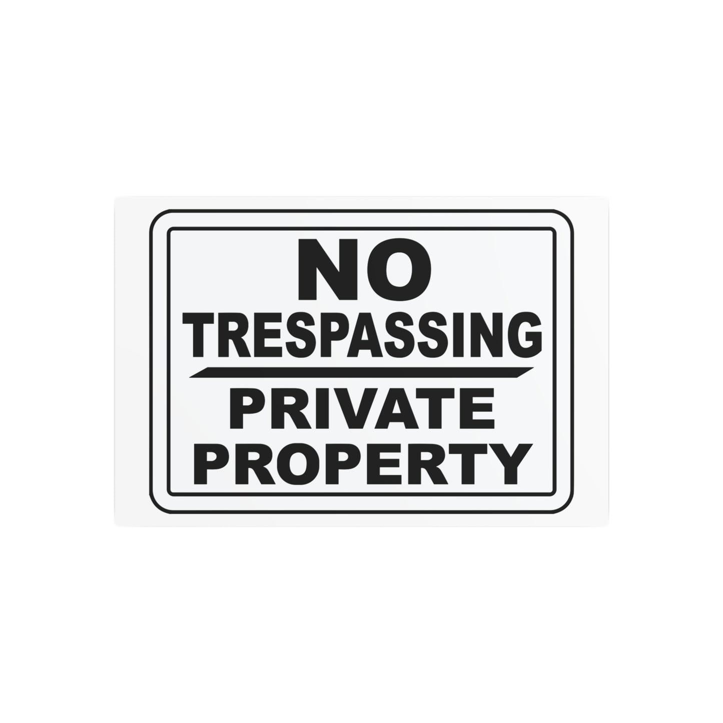 Metal Art Sign - 'No Trespassing' Decorative Home Security Sign, Rustic Home Decor, Yard Sign, Gift for New Homeowners, Protection Sign