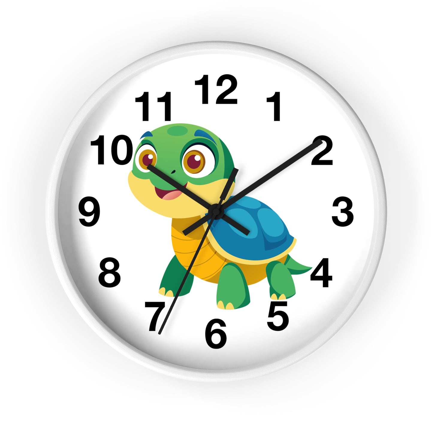 Cute Turtle Wall Clock, Kids Room Decor, Animal Clock, Playful Timepiece,