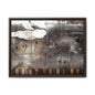 Framed Music Notes Canvas Print — Abstract Vintage Piano & Sheet Music Wall Art