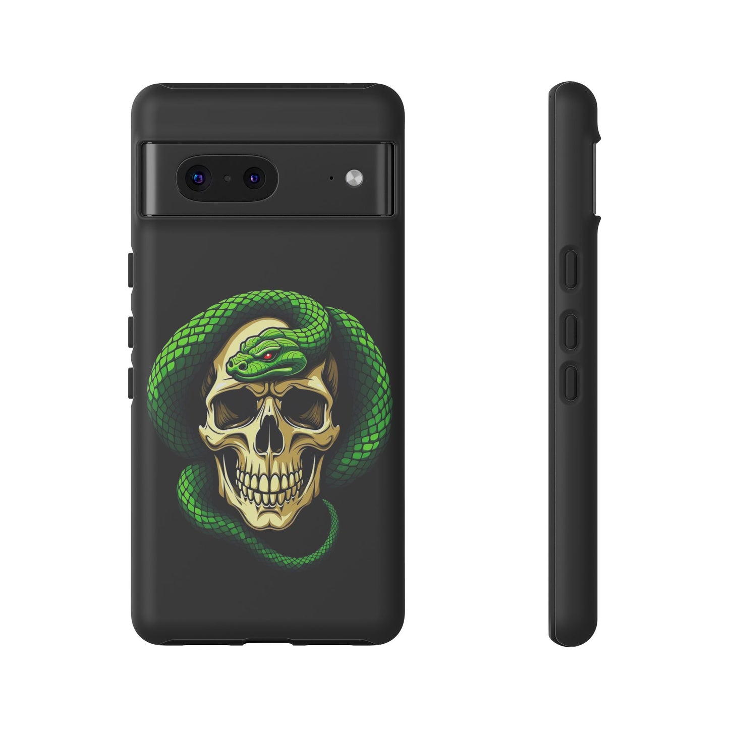 Skull & Snake Phone Case | Tough Cases, Protective Cover, Edgy Phone Accessories, Gothic Gift, Halloween Decor