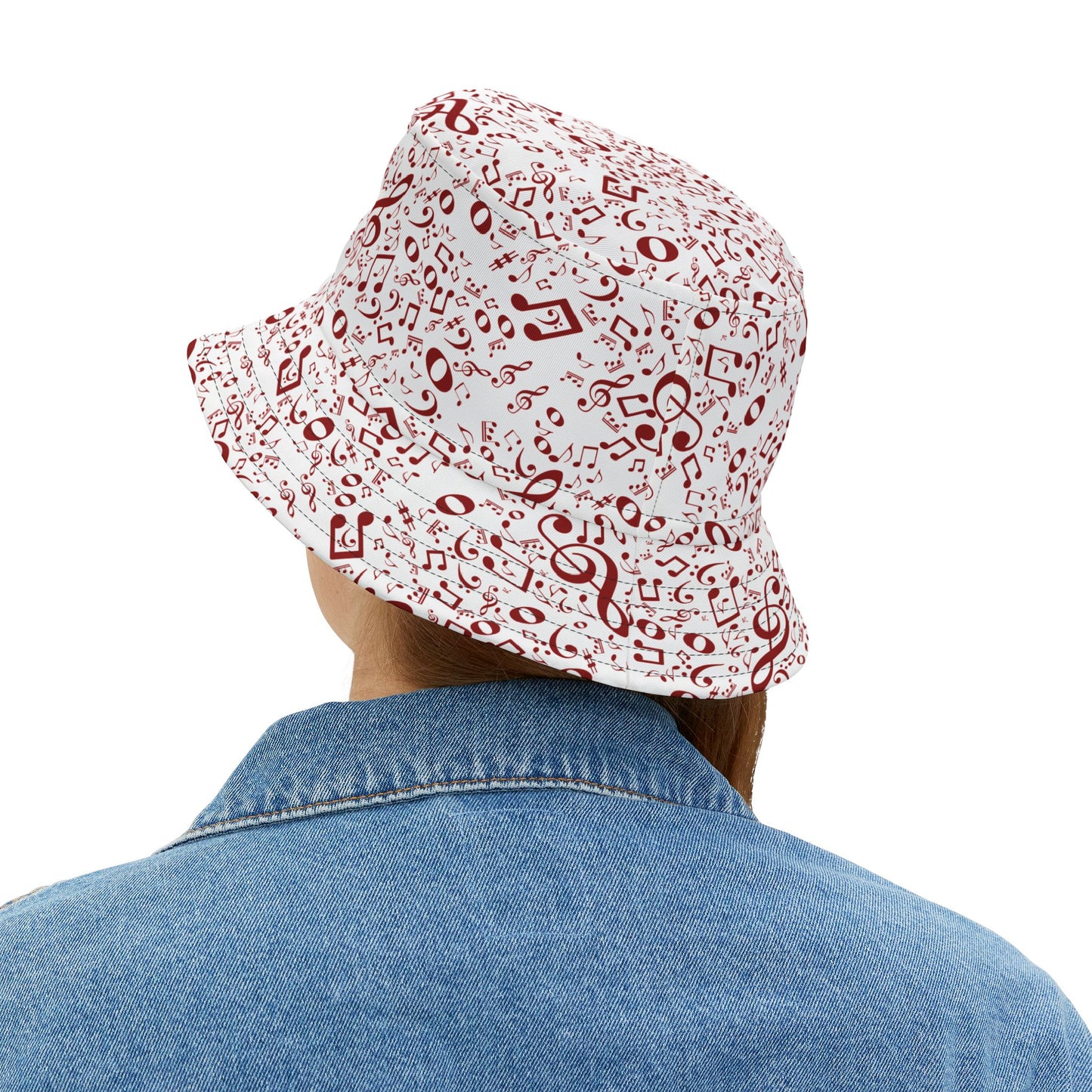 Musical Notes Bucket Hat for Music Lovers, Trendy Hat for Summer, Festival Accessory, Gift for Musicians, Unique Musician Gift