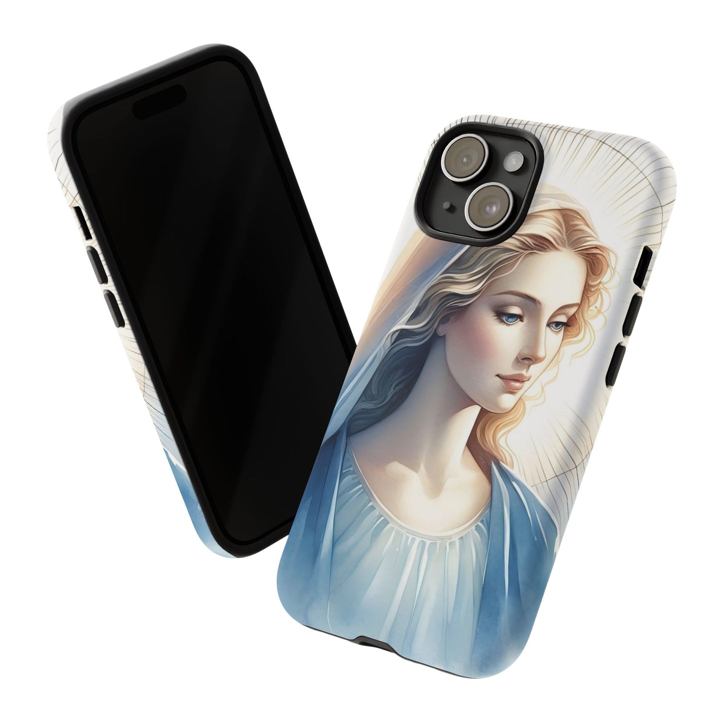 Beautiful Mary Phone Case, Tough Phone Case, Inspirational Tech Accessory, Gift for Her, Religious Phone Cover