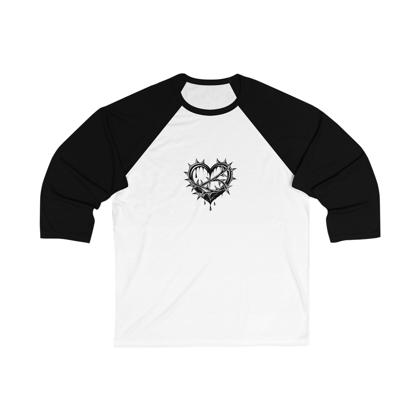 Heart Crown 3/4 Sleeve Baseball Tee, Unisex Casual Shirt, Gift for Him/Her, Trendy Sports Top, Cute Couple T-Shirt