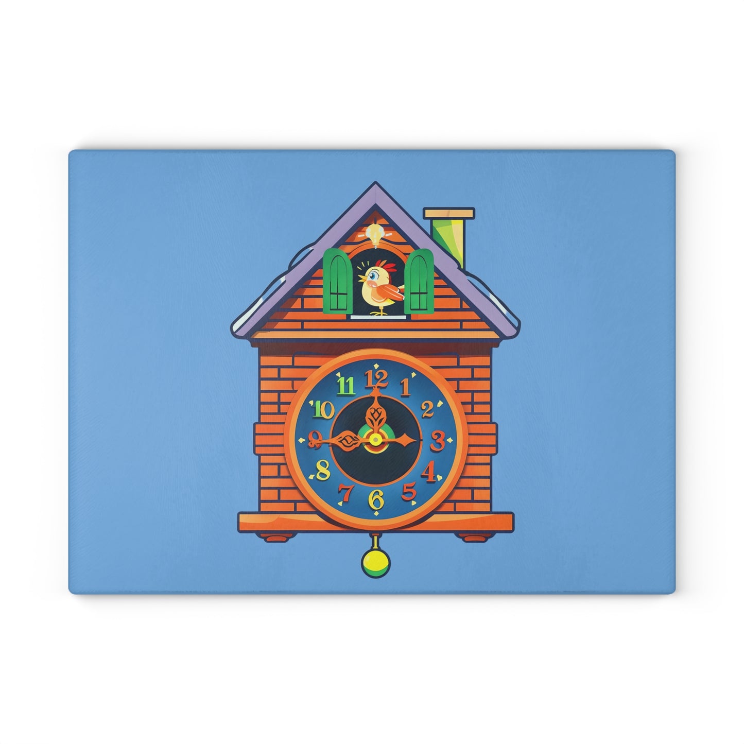 Cuckoo Clock Glass Cutting Board | Kitchen Decor, Housewarming Gift, Unique Cooking Accessory, Christmas Present, Fun Home Essential