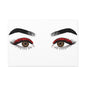 Red Lashes Wall Art Canvas — Glam Eyes Makeup Decor