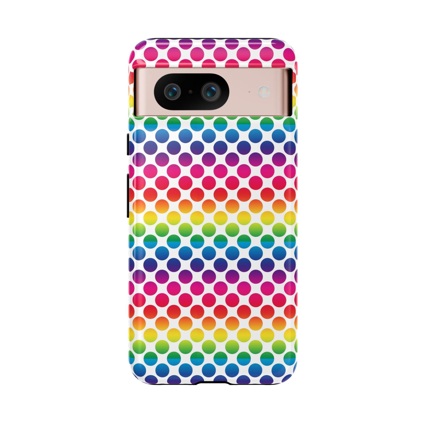 Rainbow Dot Phone Case, Colorful Phone Cover, Fun Phone Accessory, Gift for Friends, Trendy Mobile Case