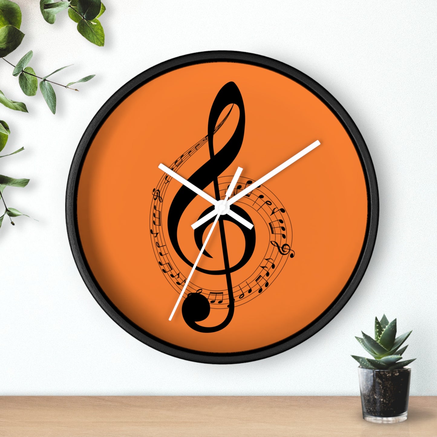 Musical Notes Wall Clock, Perfect Gift for Musicians, Music Lovers, Home Décor