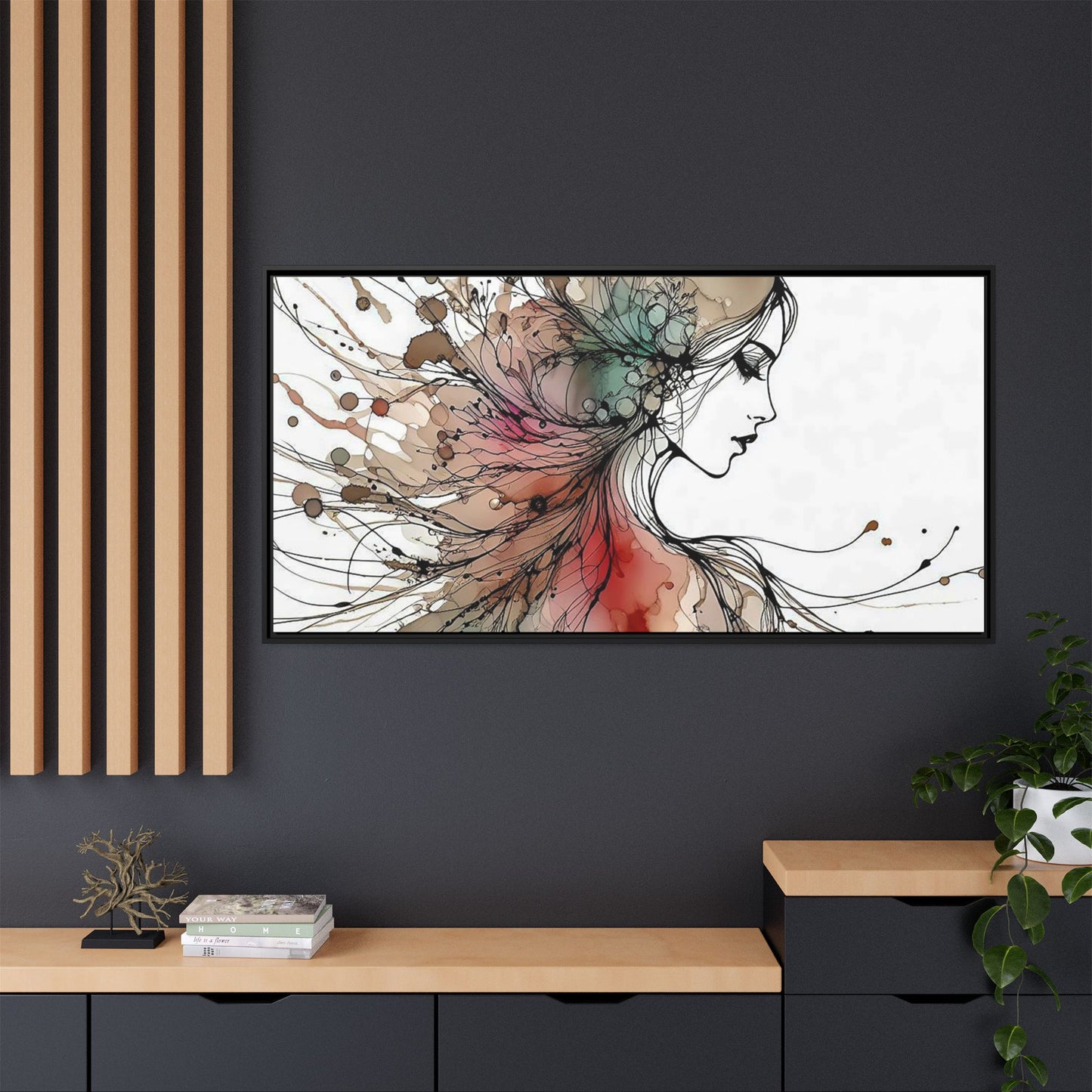 Matte Canvas, Framed (Multi-color) - Girl Whispers