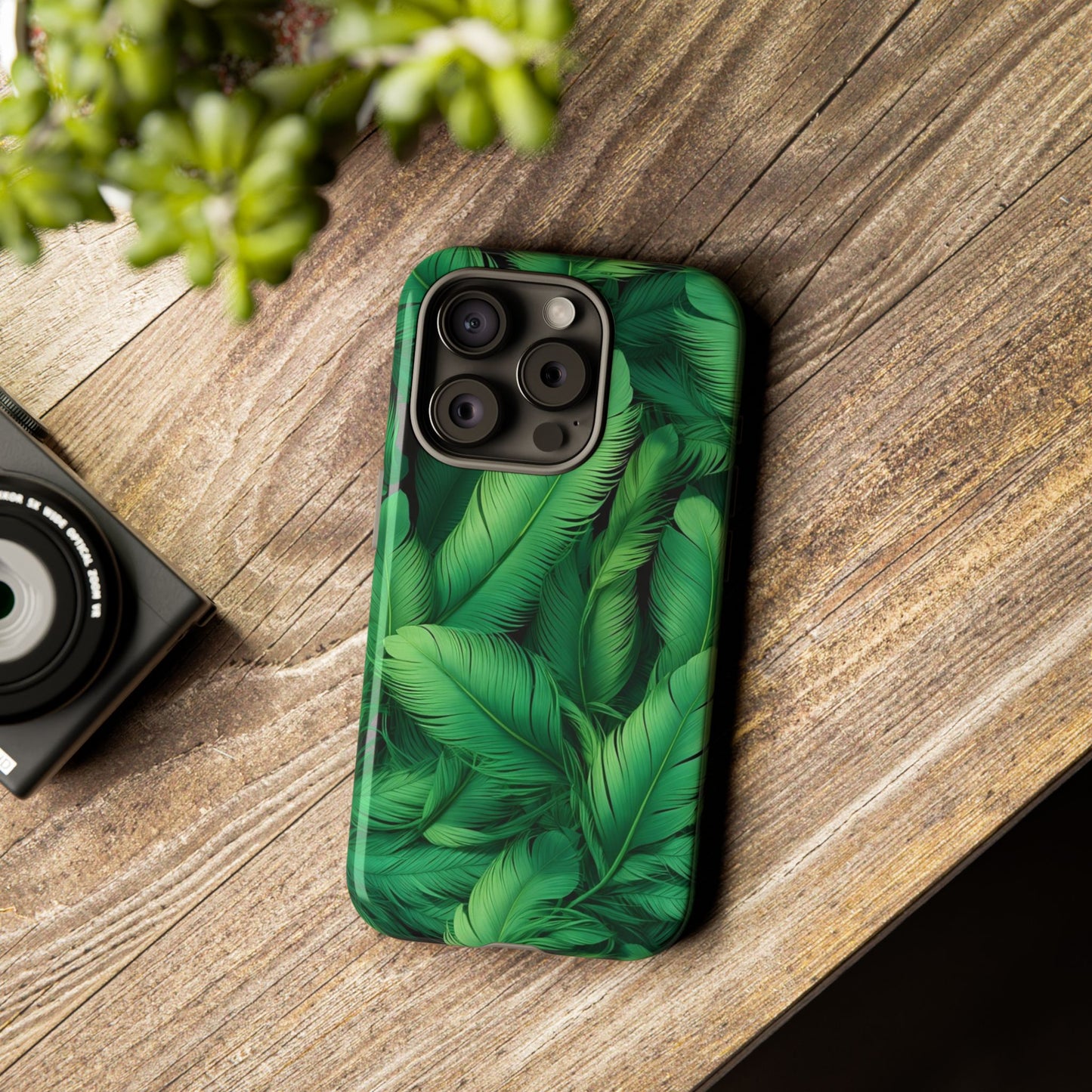 Tough Cases - Tropical Leaf Phone Case, Nature-inspired, Phone Accessory, Gift for Her, Jungle Theme, Eco-Friendly