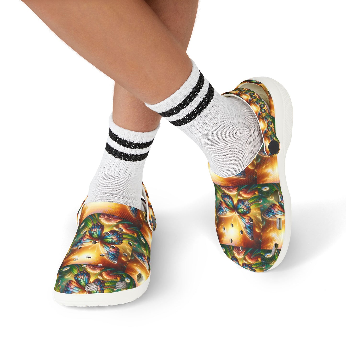 Colorful Butterfly Clogs for Kids - Fun Summer Footwear, Garden Play Shoes, Gift for Children, Holiday Essentials, Everyday Comfort