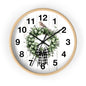 Charming Wreath Wall Clock | Rustic Decor, Bird Lover Gift, Spring Theme, Home Accent, Clovers & Bow