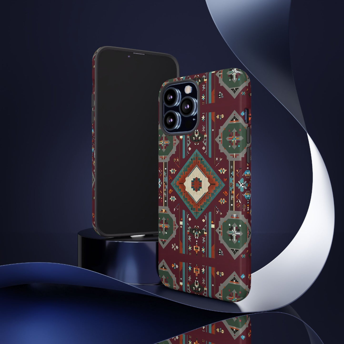 Tribal Pattern Phone Case - Boho Chic, Tough Durable Cover, Stylish Tech Accessory, Gift for Him/Her, Festival Essentials