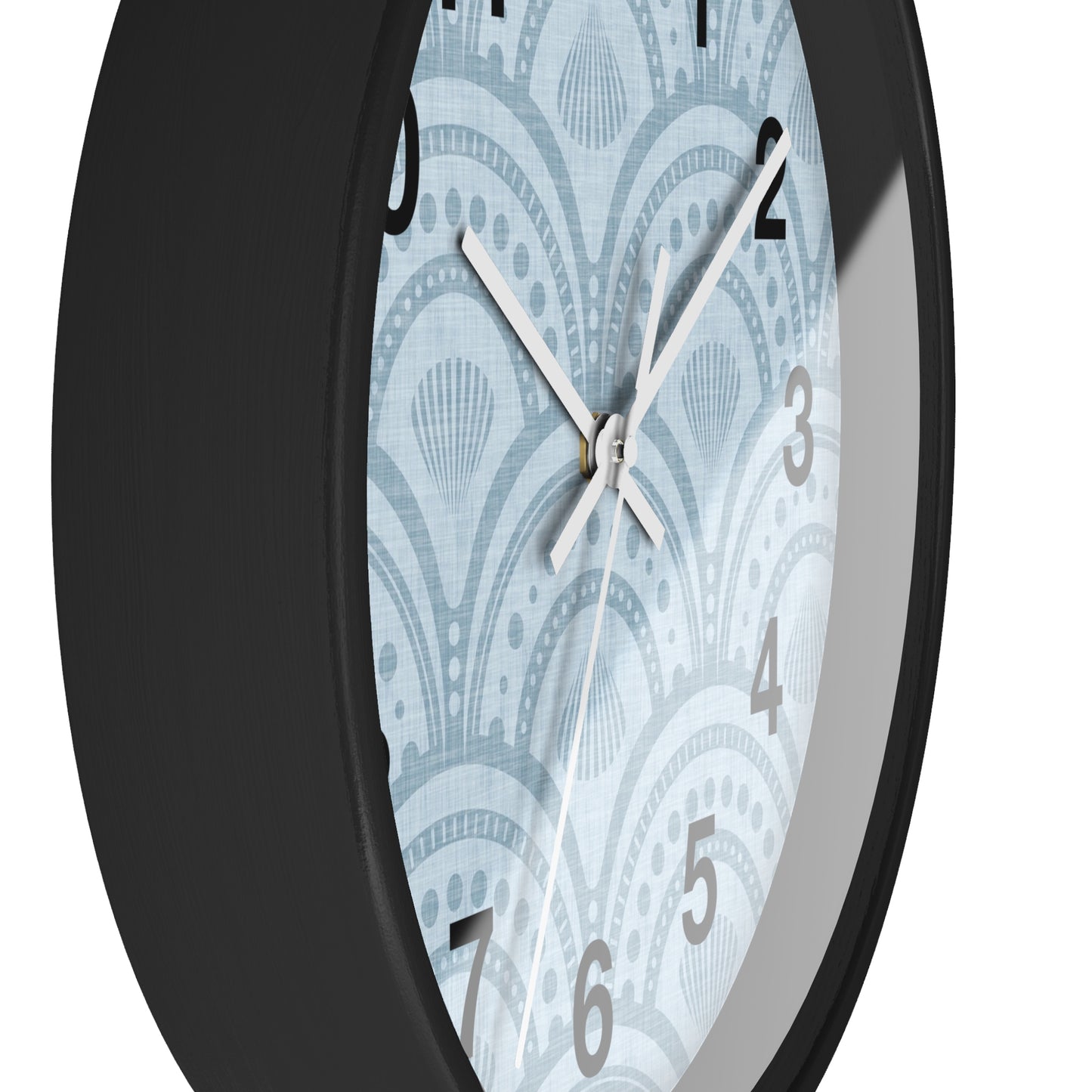 Coastal Blue Art Deco Wall Clock