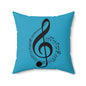 Musical Notes Decorative Pillow, Music Lover Gift, Home Decor, Soft Pillow for Couch, Unique Music Themed Decor