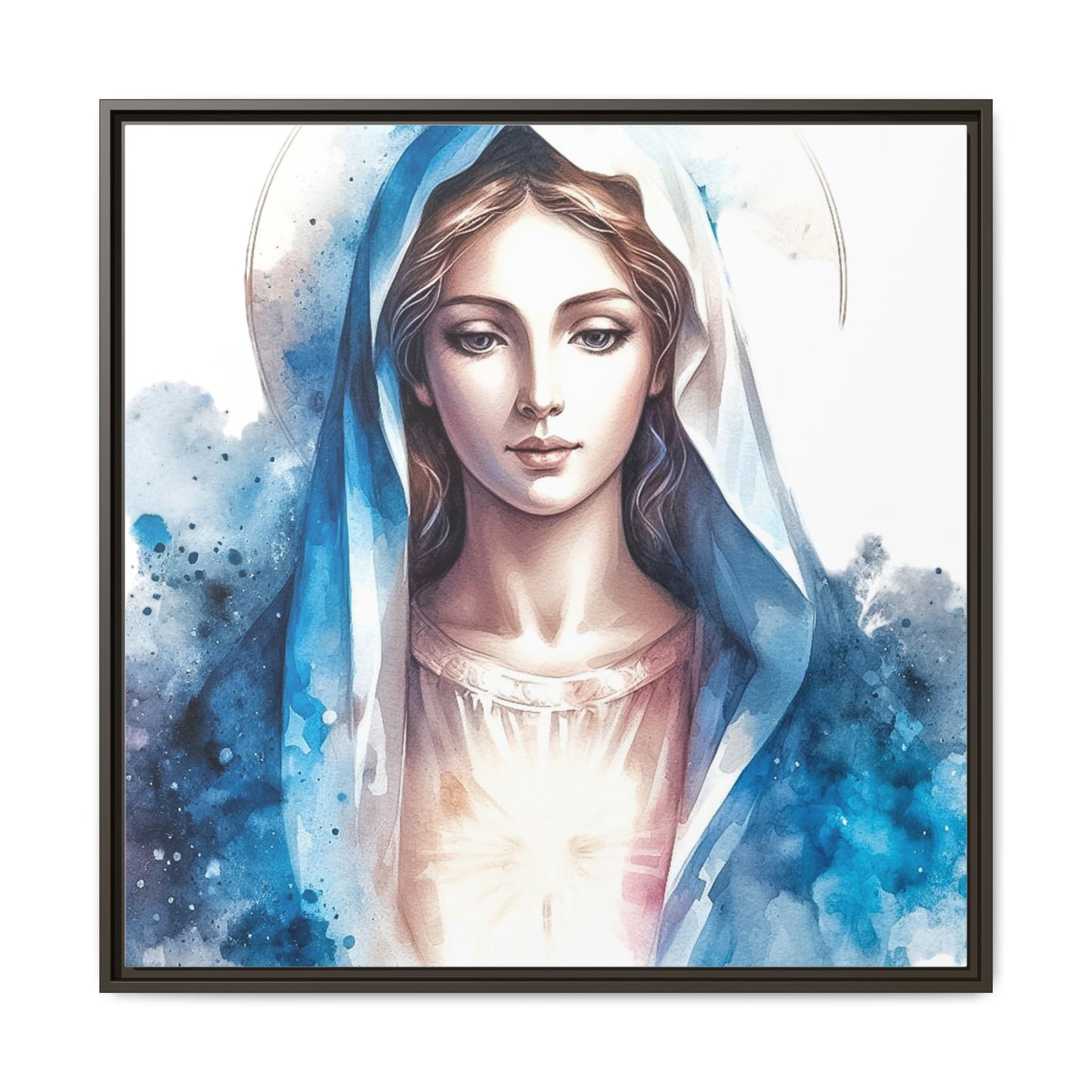 Framed Canvas Art Print, Spiritual Decor, Religious Artwork, Wall Decor, Gift for Faith, Elegant Home Decoration