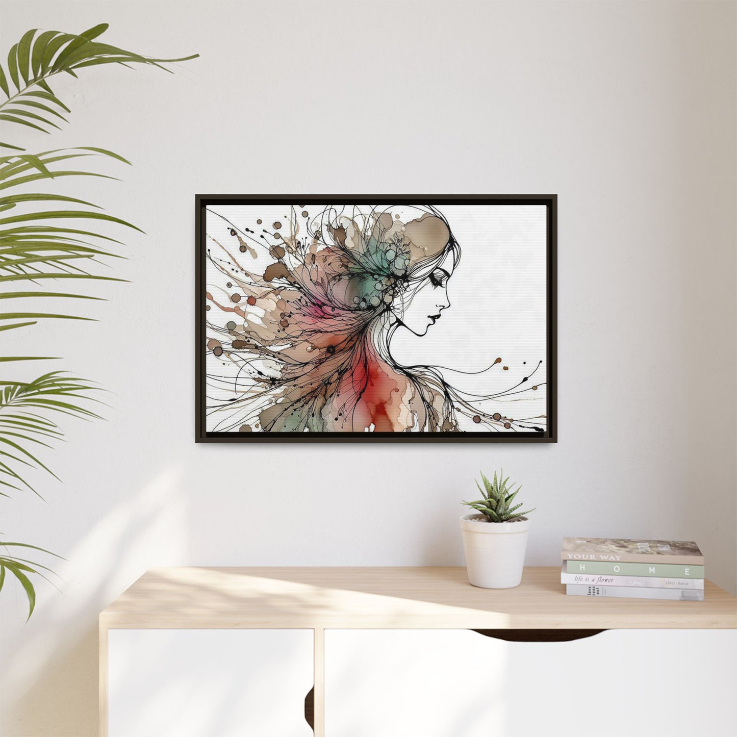 Matte Canvas, Framed (Multi-color) - Girl Whispers