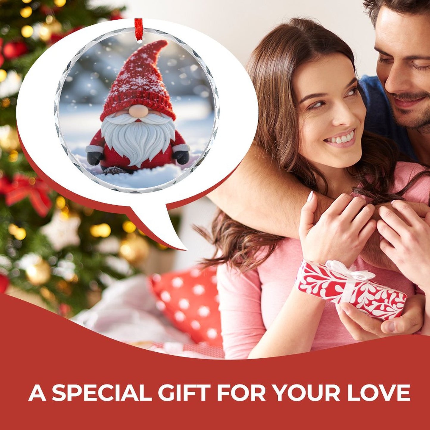 Glass Circular Ornament Pendant