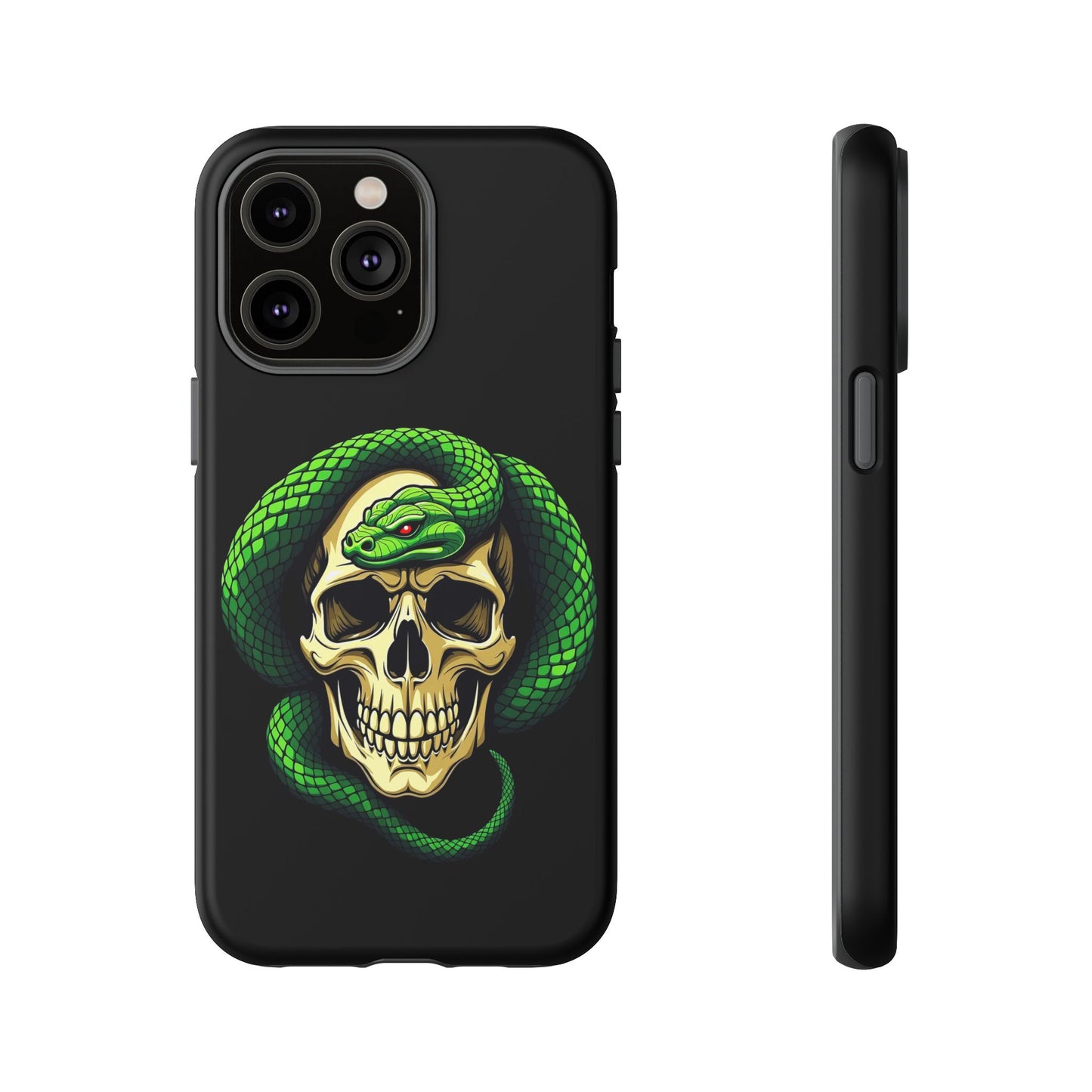 Skull & Snake Phone Case | Tough Cases, Protective Cover, Edgy Phone Accessories, Gothic Gift, Halloween Decor