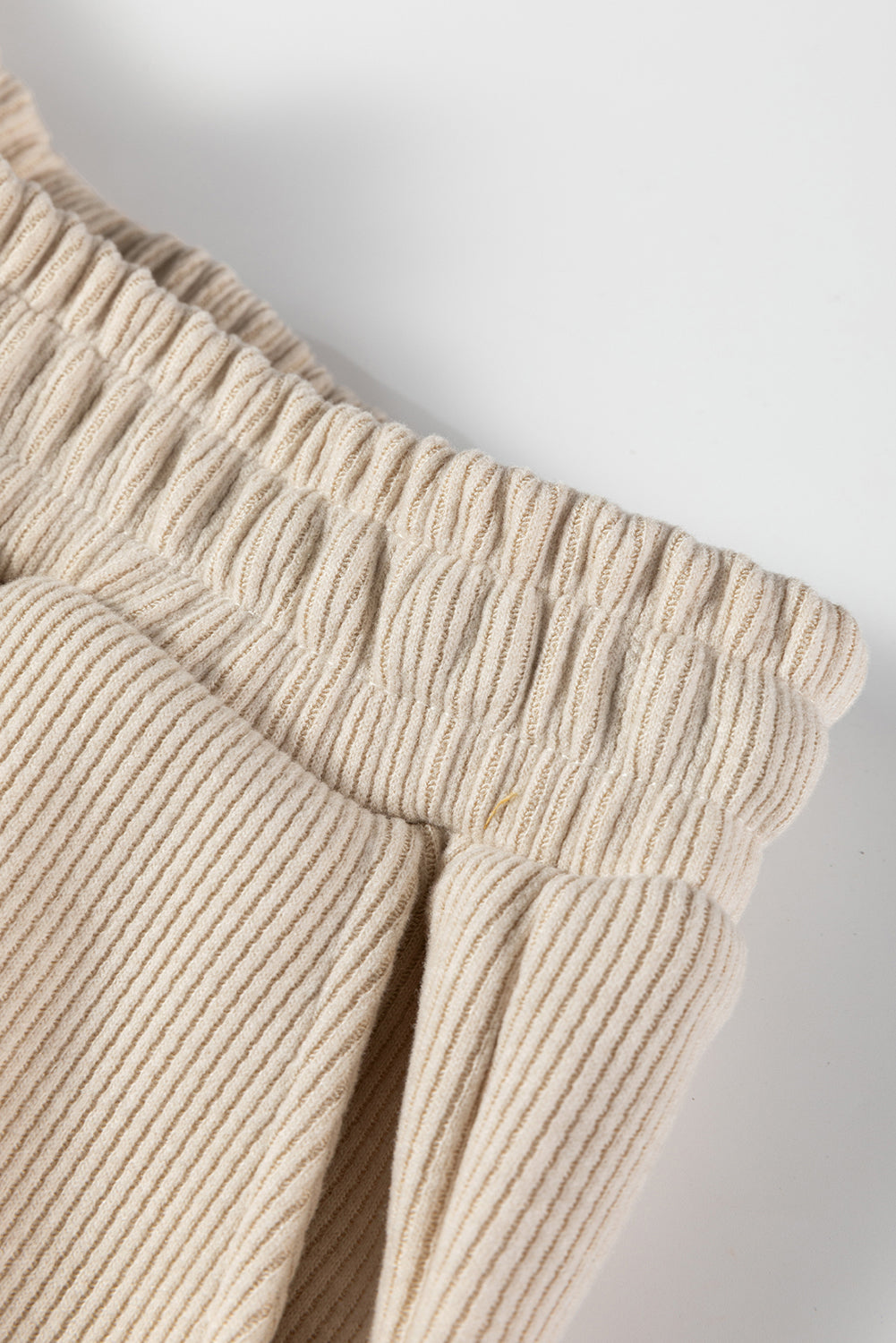 Parchment Leopard Drawstring Pullover Hoodie and High Waist Pants Corduroy Suit