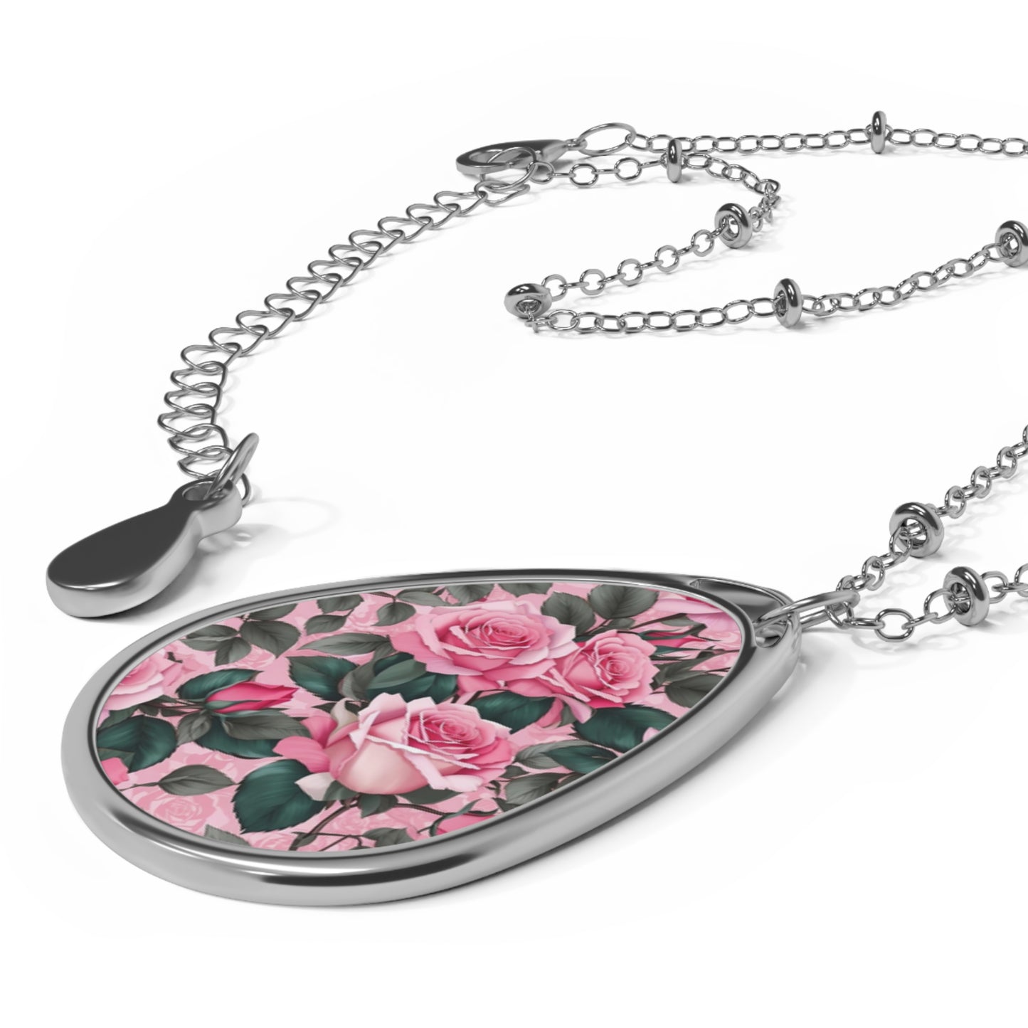 Floral Teardrop Necklace - Romantic Gift for Her, Dainty Jewelry, Boho Accessories, Birthday, Anniversary, Mother's Day