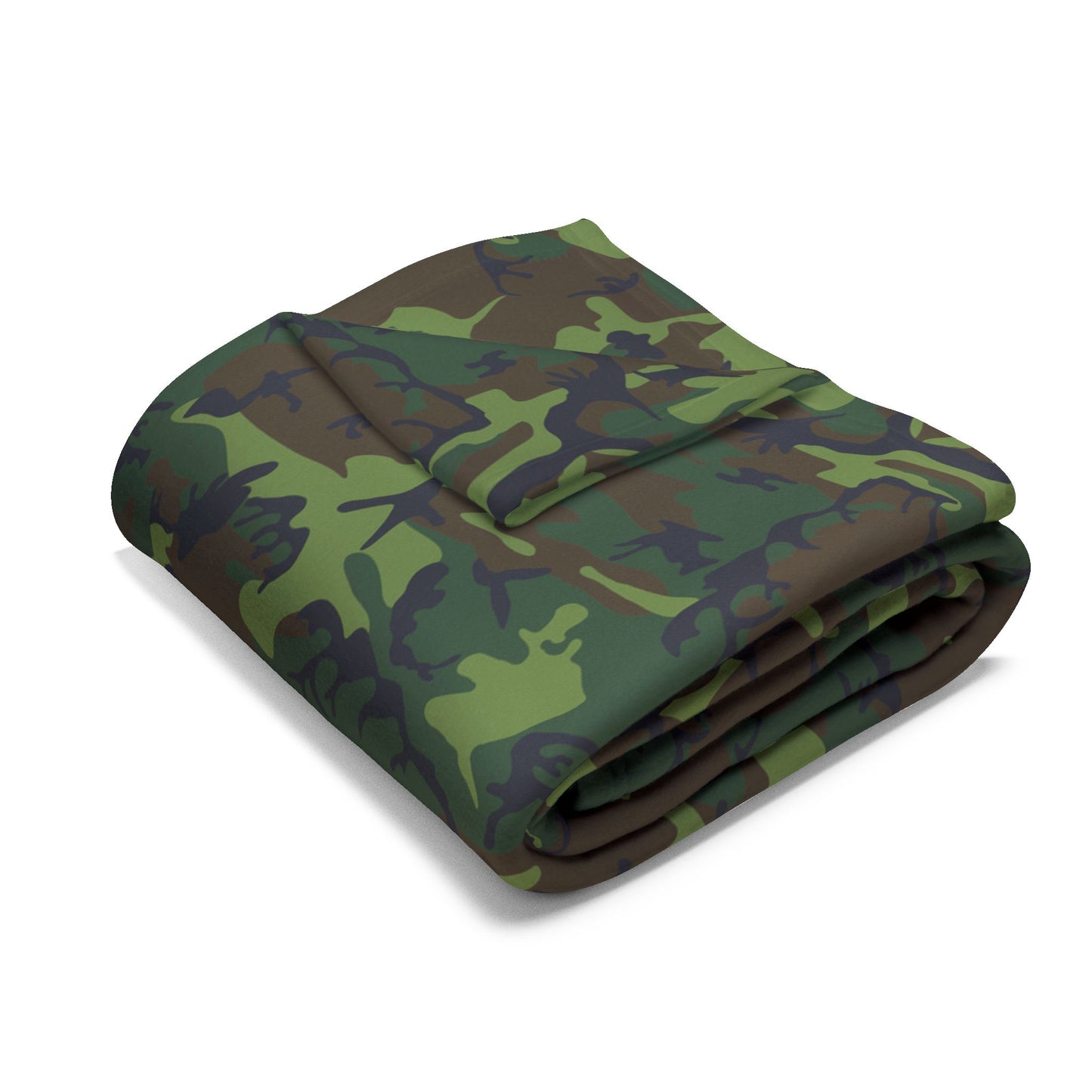 Camouflage Fleece Blanket for Cozy Comfort, Camping, Outdoor Adventures, Gift for Him, Home Decor, Military Style