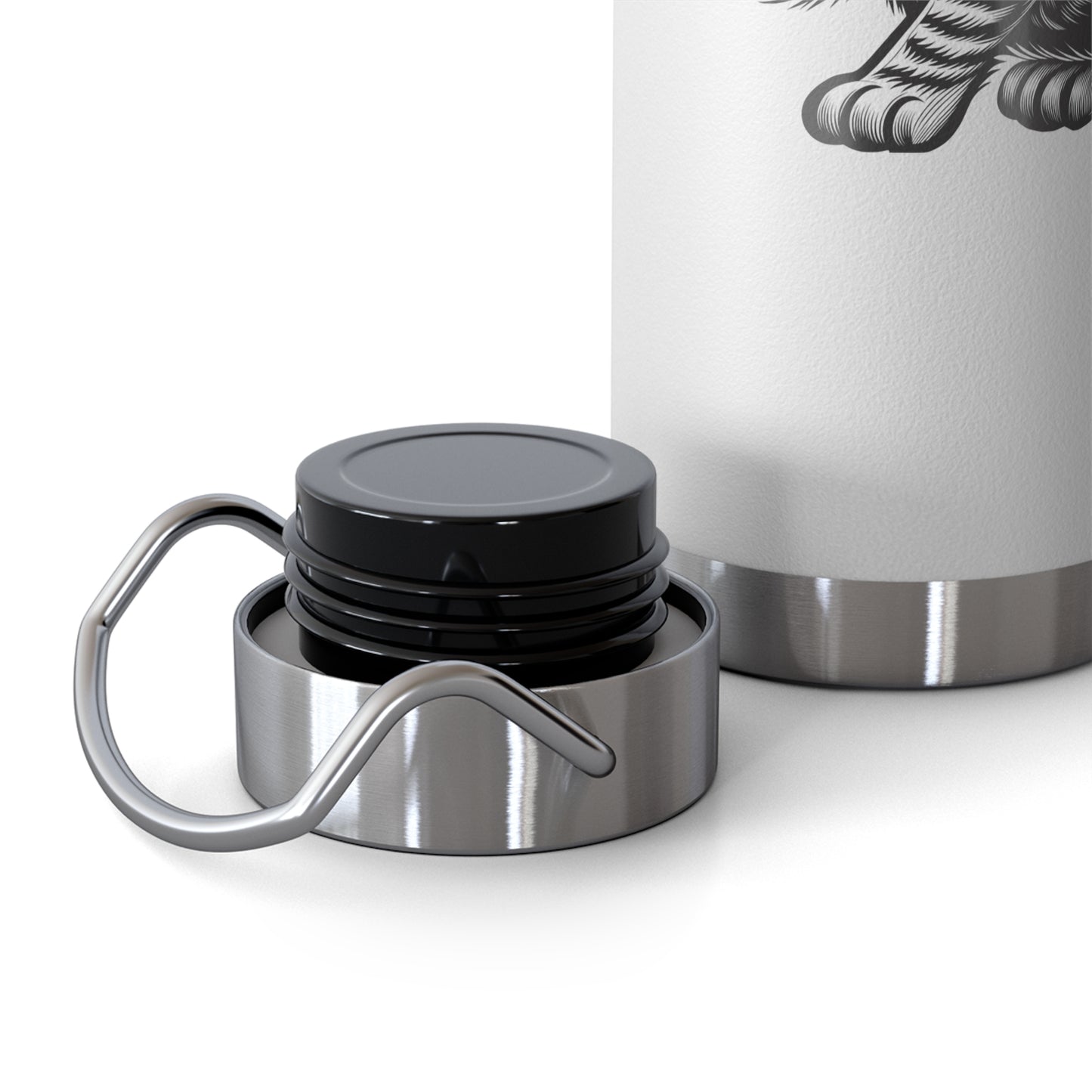 Cat and Butterfly Insulated Water Bottle, Cute Animal Flask, Travel Mug, Gift for Cat Lovers, Eco-Friendly Beverage Container