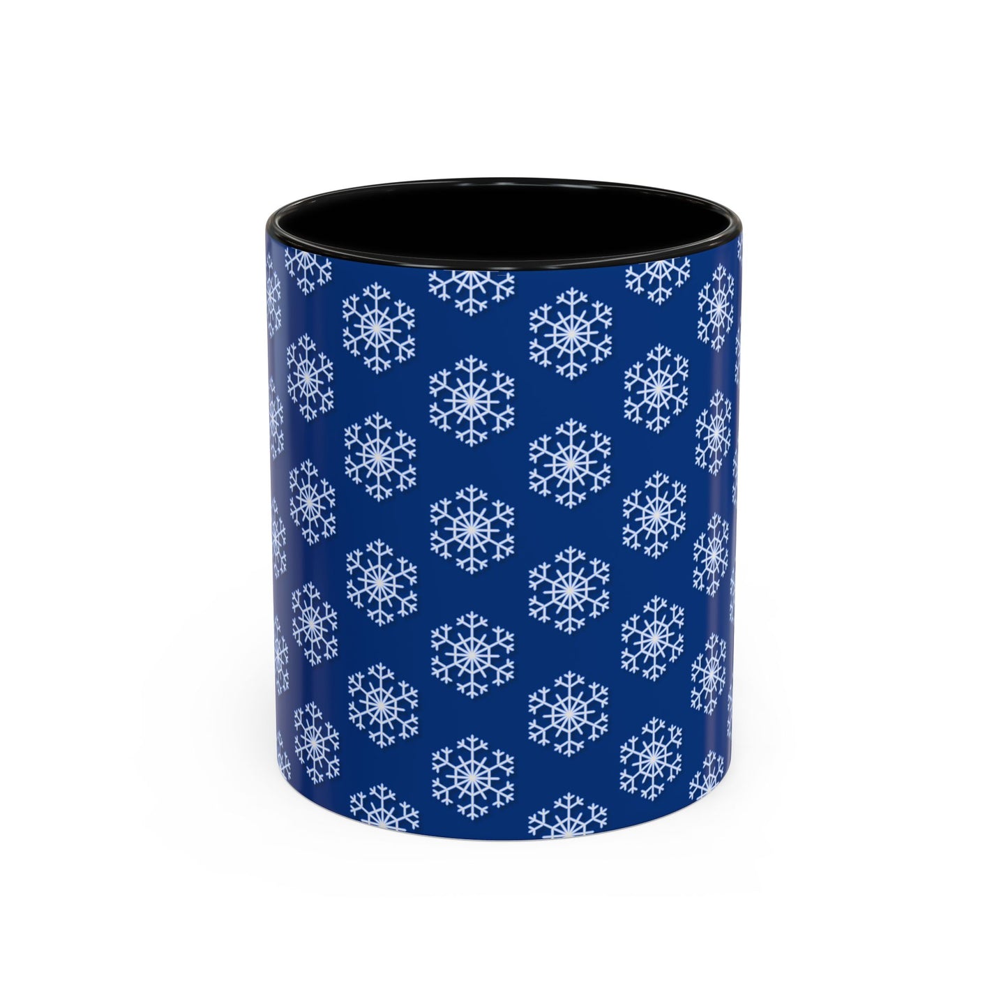 Blue Snowflake Accent Coffee Mug for Winter, Holiday Gift, Cozy Drinkware, Festive Kitchen Decor, Mug for Coffee Lovers, Tea Time Essential