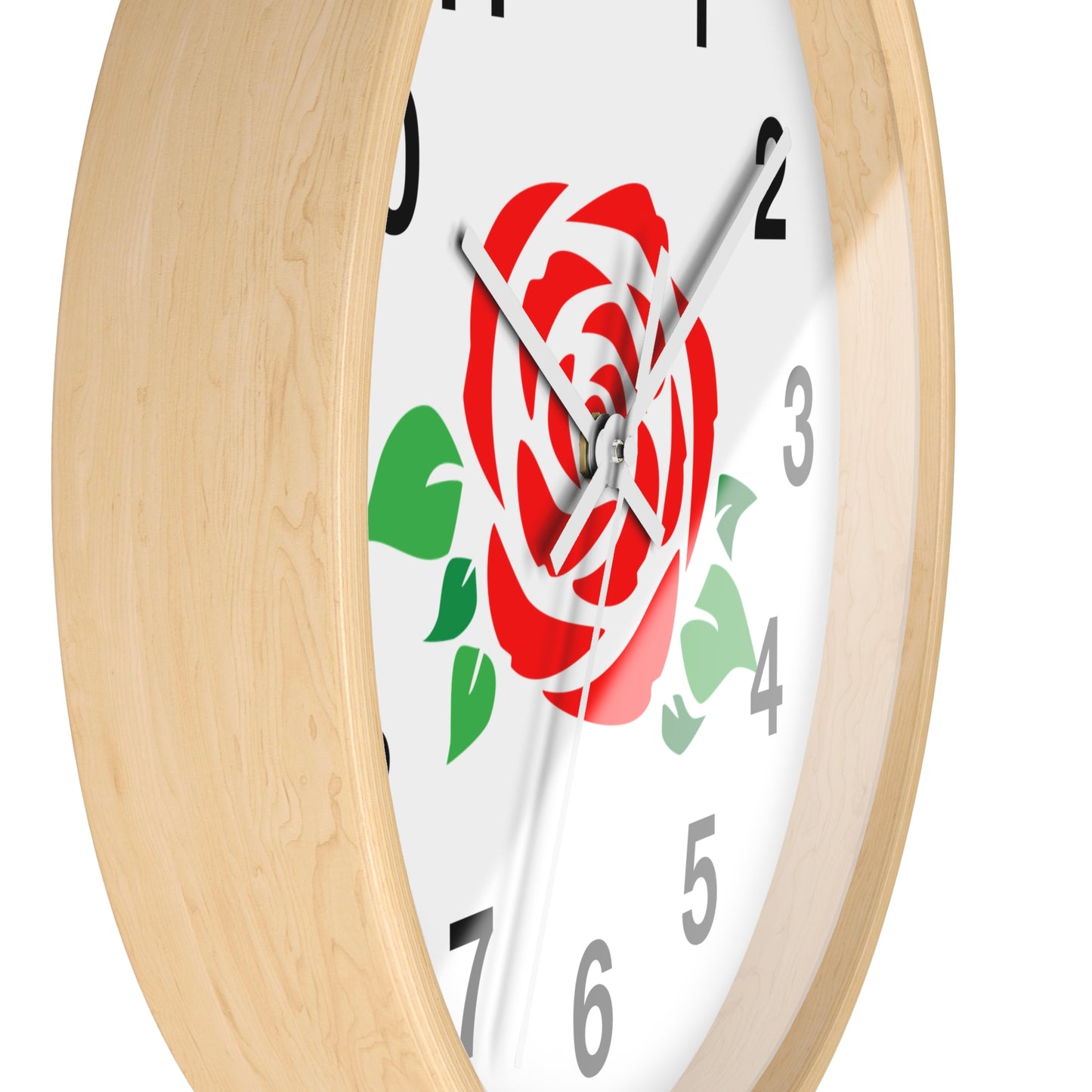 Rose Floral Wall Clock | Elegant Home Décor, Gift for Flower Lovers, Timeless Design, Spring Decor, Birthday Gift