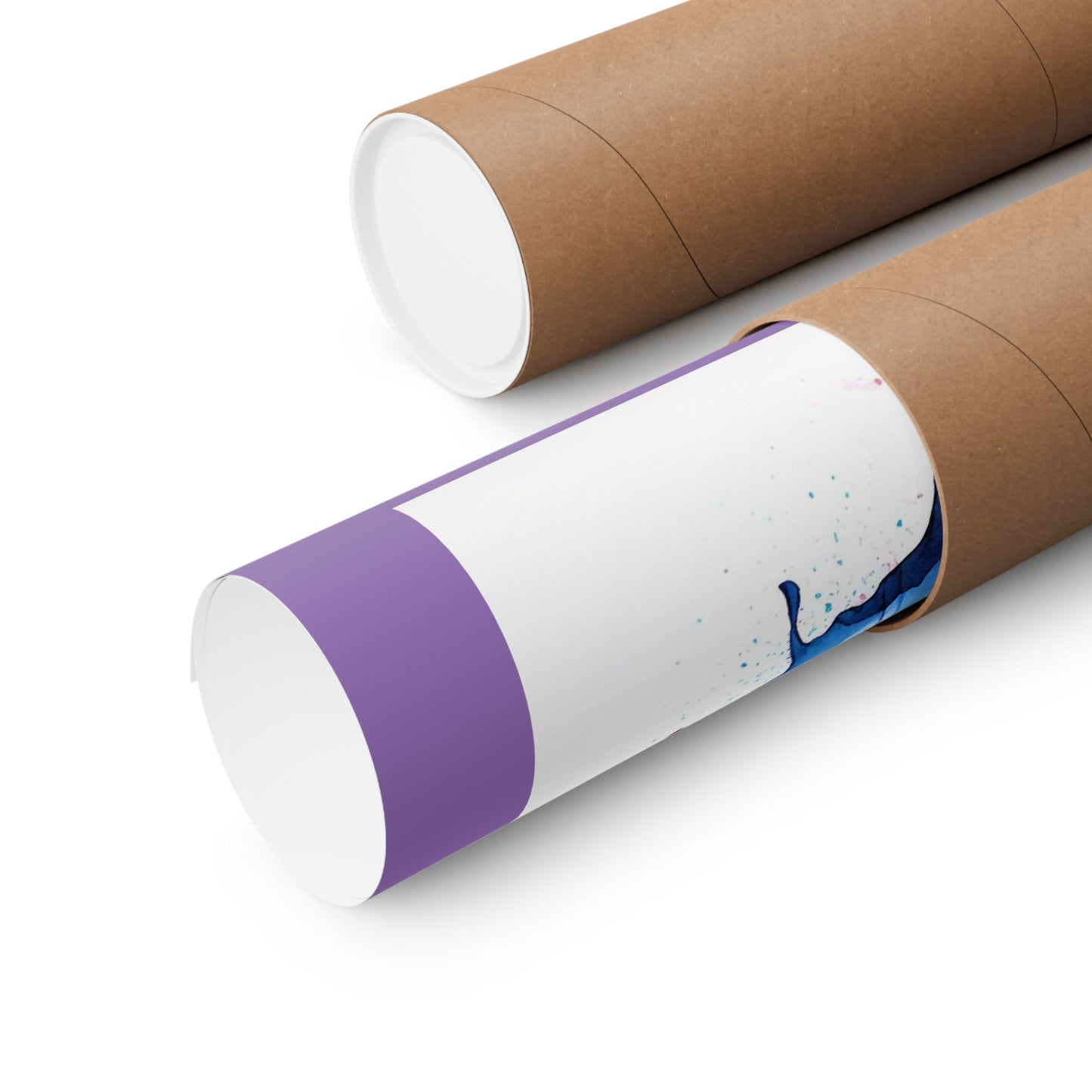 Butterfly Watercolor Matte Poster — Purple Vertical Art Print