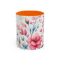 Floral Accent Coffee Mug - Perfect Gift for Tea Lovers, Home Decor, Kitchen Accessories, Mother's Day, Coffee Enthusiasts