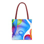 Vibrant Abstract Tote Bag, Colorful Beach Bag, Reusable Grocery Tote, Stylish Everyday Bag, Gift for Art Lovers