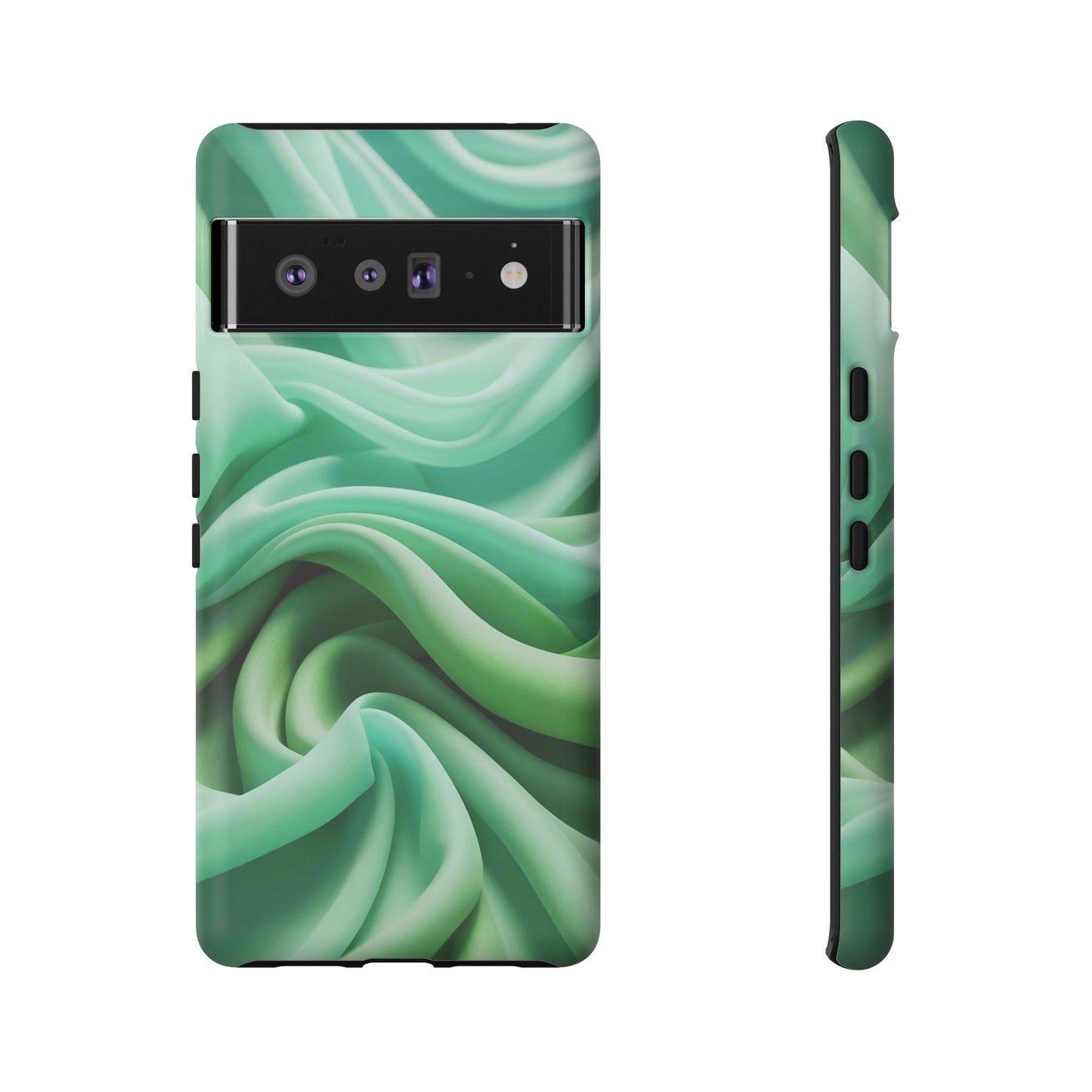 Stylish Phone Case, Tough Case, Green Abstract Design, Cell Phone Cover, Unique Gift, Trendy Accessory