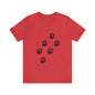 Paw Print Short Sleeve Tee | Unisex Animal Lover Shirt, Pet Owner Gift, Casual Wear, Gifts for Dog Lovers, Comfortable T-Shirt