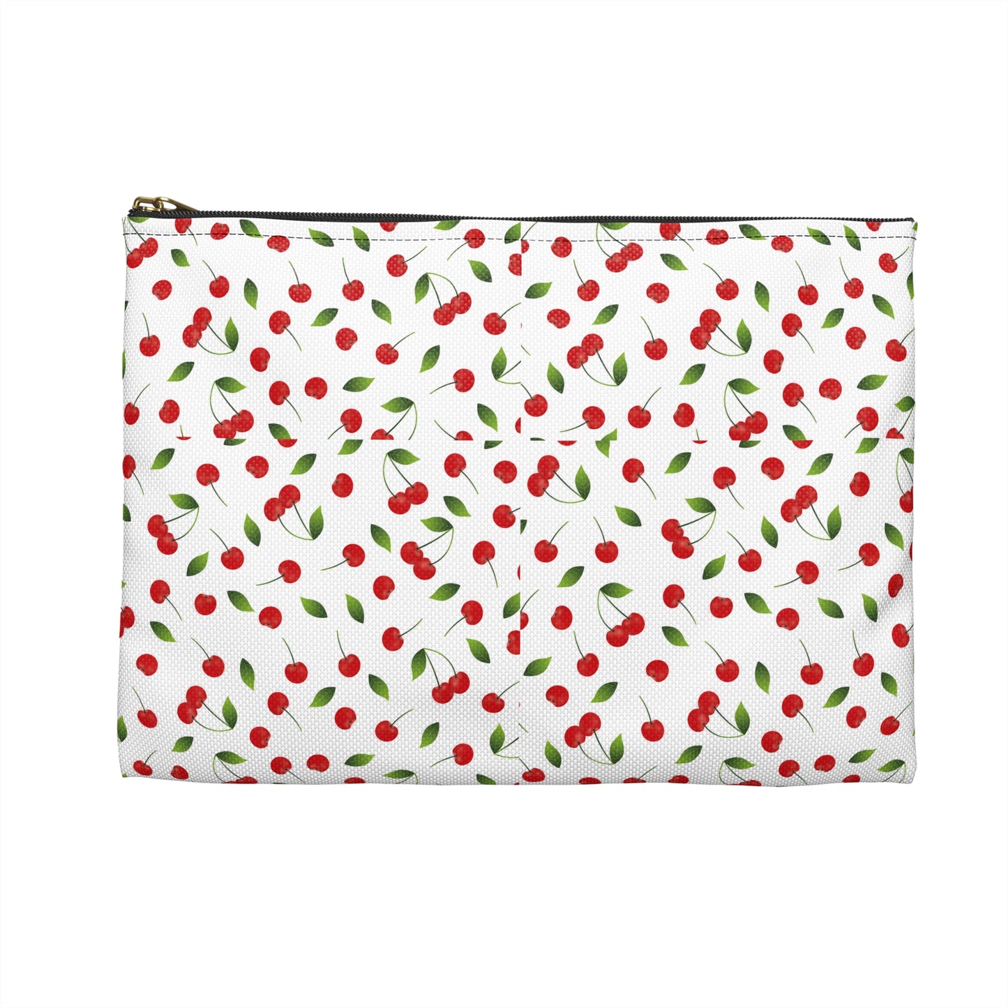 Cherry Blossom Accessory Pouch, Cute Toiletry Bag, Makeup Organizer, Gift for Her, Cherry Print Purse, Cherry Themed Essentials