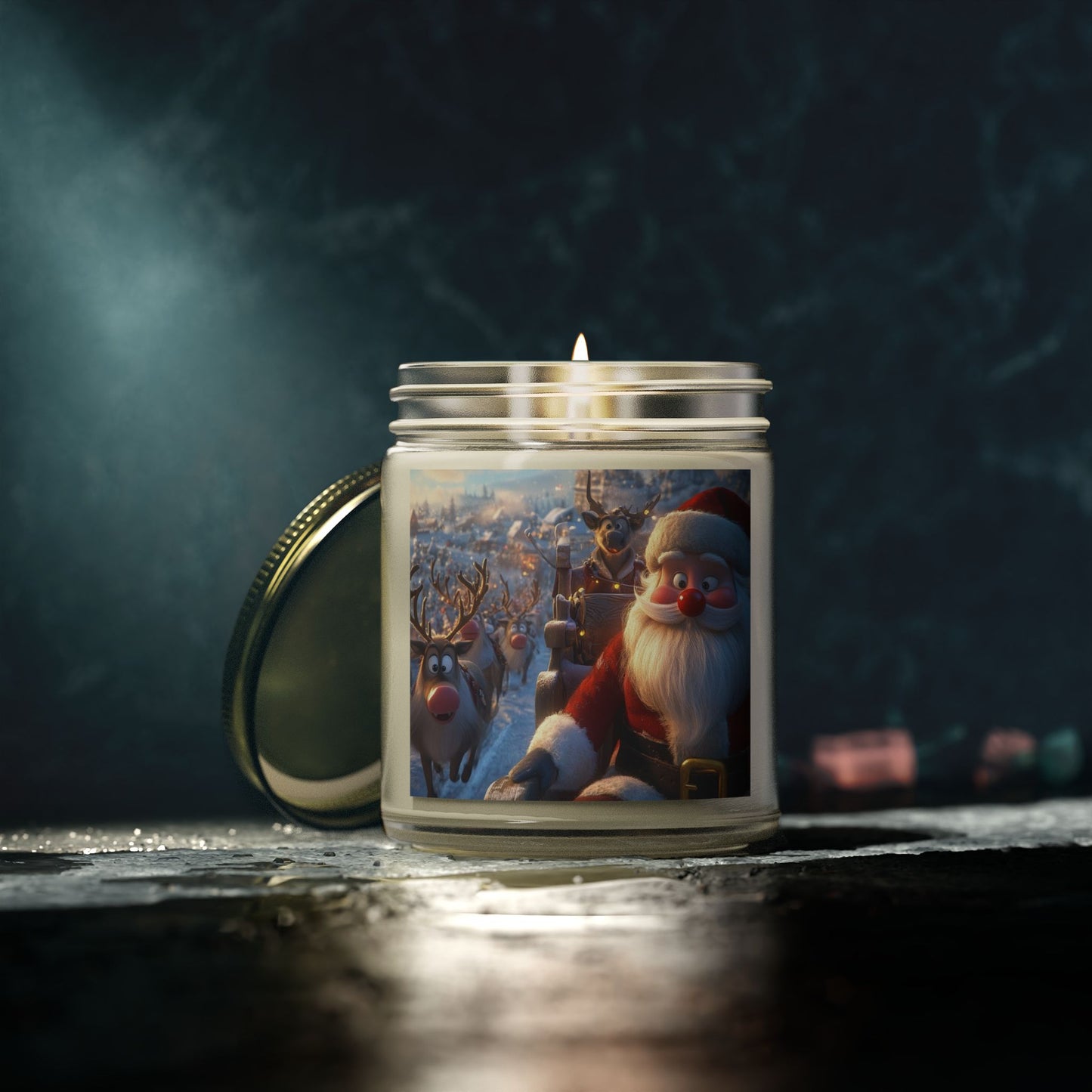 Festive Scented Candles, Christmas Decor, Holiday Gifts, Cozy Nights, Home Fragrance, Santa-themed