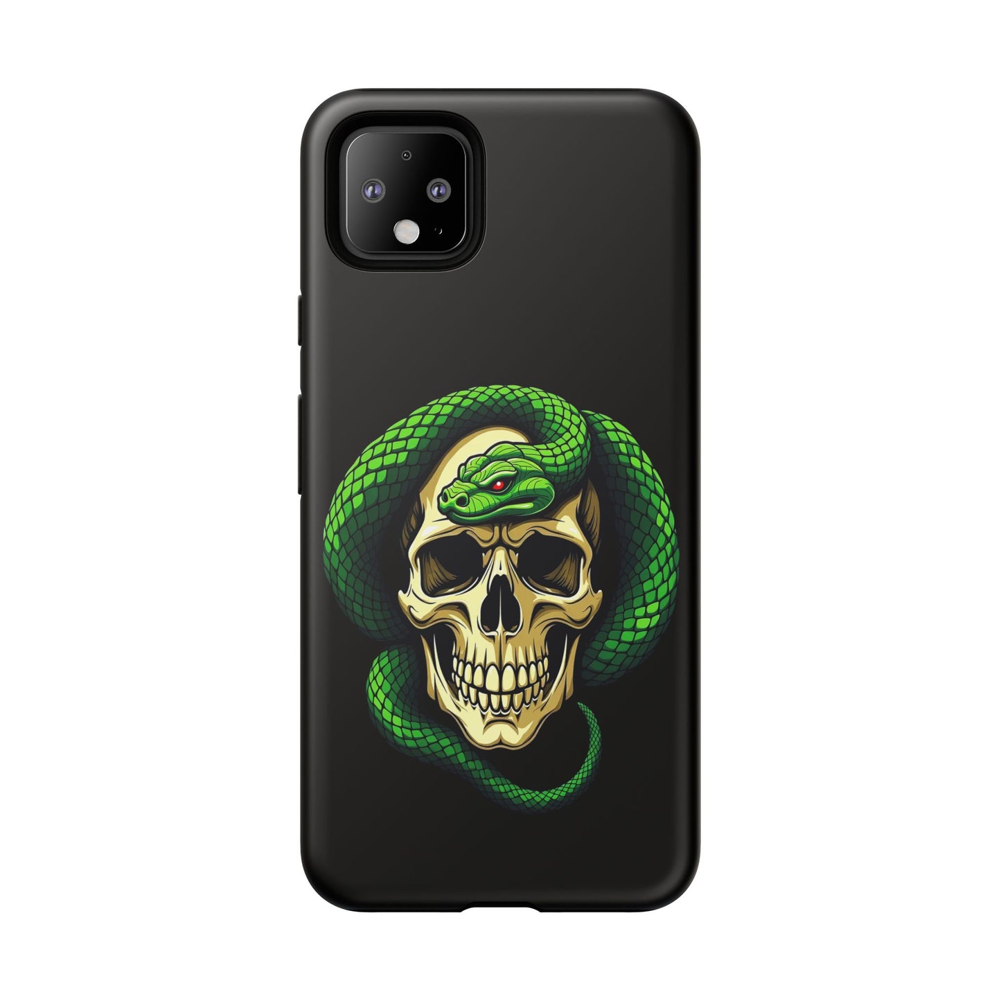 Skull & Snake Phone Case | Tough Cases, Protective Cover, Edgy Phone Accessories, Gothic Gift, Halloween Decor