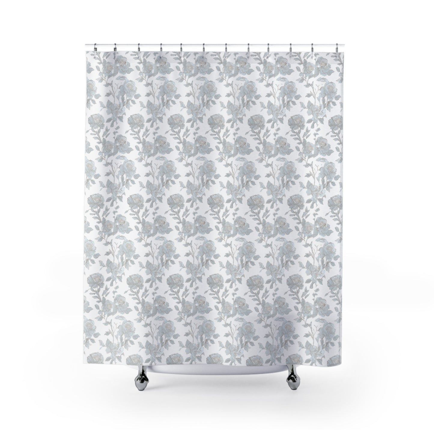 Floral Shower Curtain, Elegant Bathroom Decor