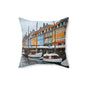 Colorful Coastal Square Pillow