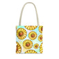 Sunny Floral Tote Bag, Eco-Friendly Shopping Bag, Beach Bag Summer Accessory